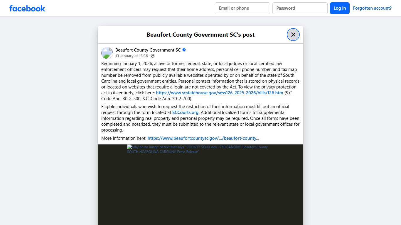 Beginning January 1, 2026,... - Beaufort County Government SC Facebook